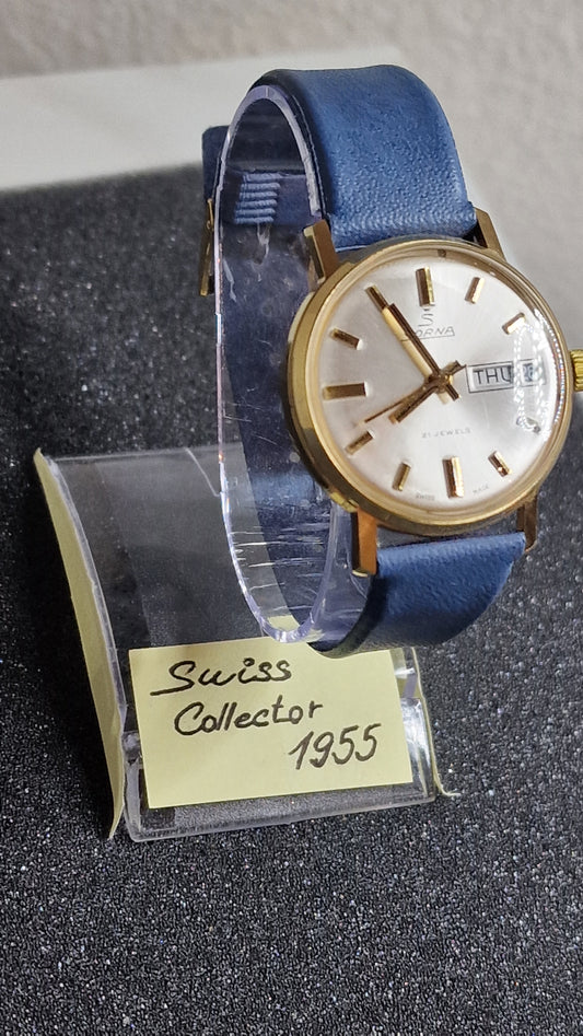 ⭐ Rare Vintage Watch "SORNA" – Swiss Made, Hand-Wound, 1950s/60s, Unworn Old Stock