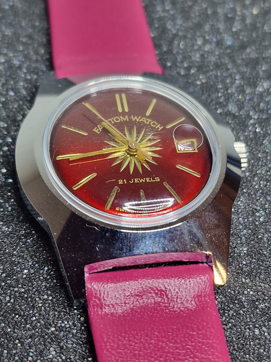 🕰️ Unworn Vintage Watch "FANTOM" – Swiss Made, Hand-Wound, 1960s or Older, Old Stock
