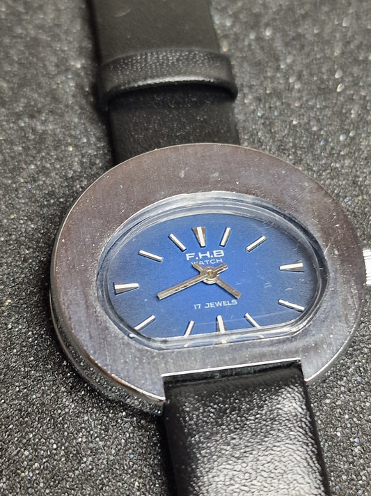 💎 Unworn Vintage Ladies' Watch "F.H.B." – Swiss Made, Hand-Wound, 70s/80s, Steel Case