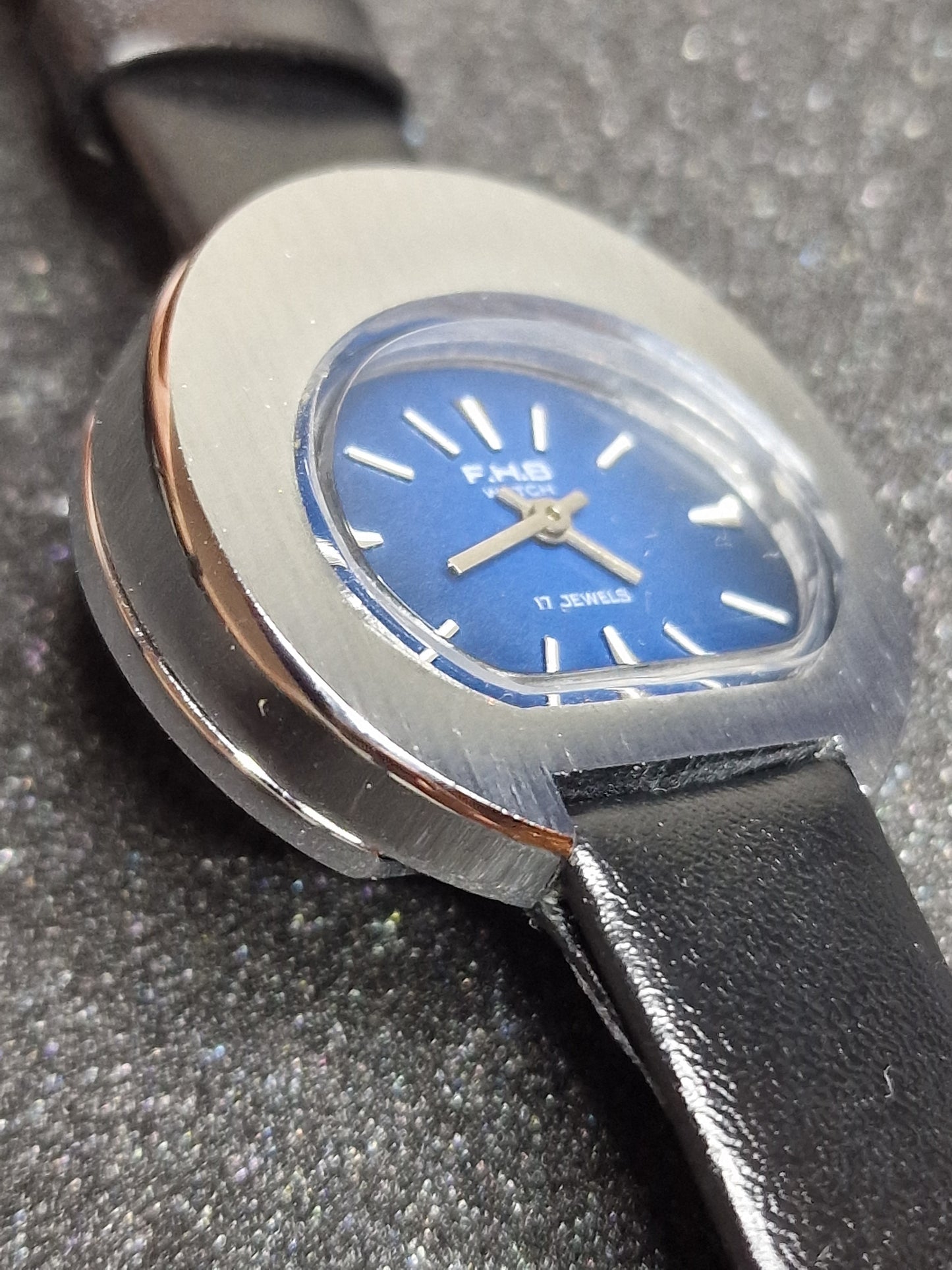 π Unworn Vintage Ladies' Watch "F.H.B." β Swiss Made, Hand-Wound, 70s/80s, Steel Case