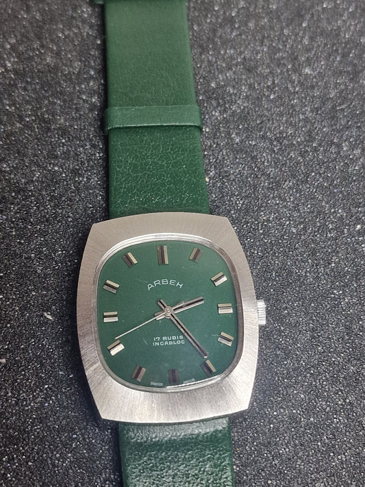 🕰️ Unworn Vintage Watch "ARBEH" – Swiss Made, Hand-Wound, 60s/70s, Ultra-Slim Design