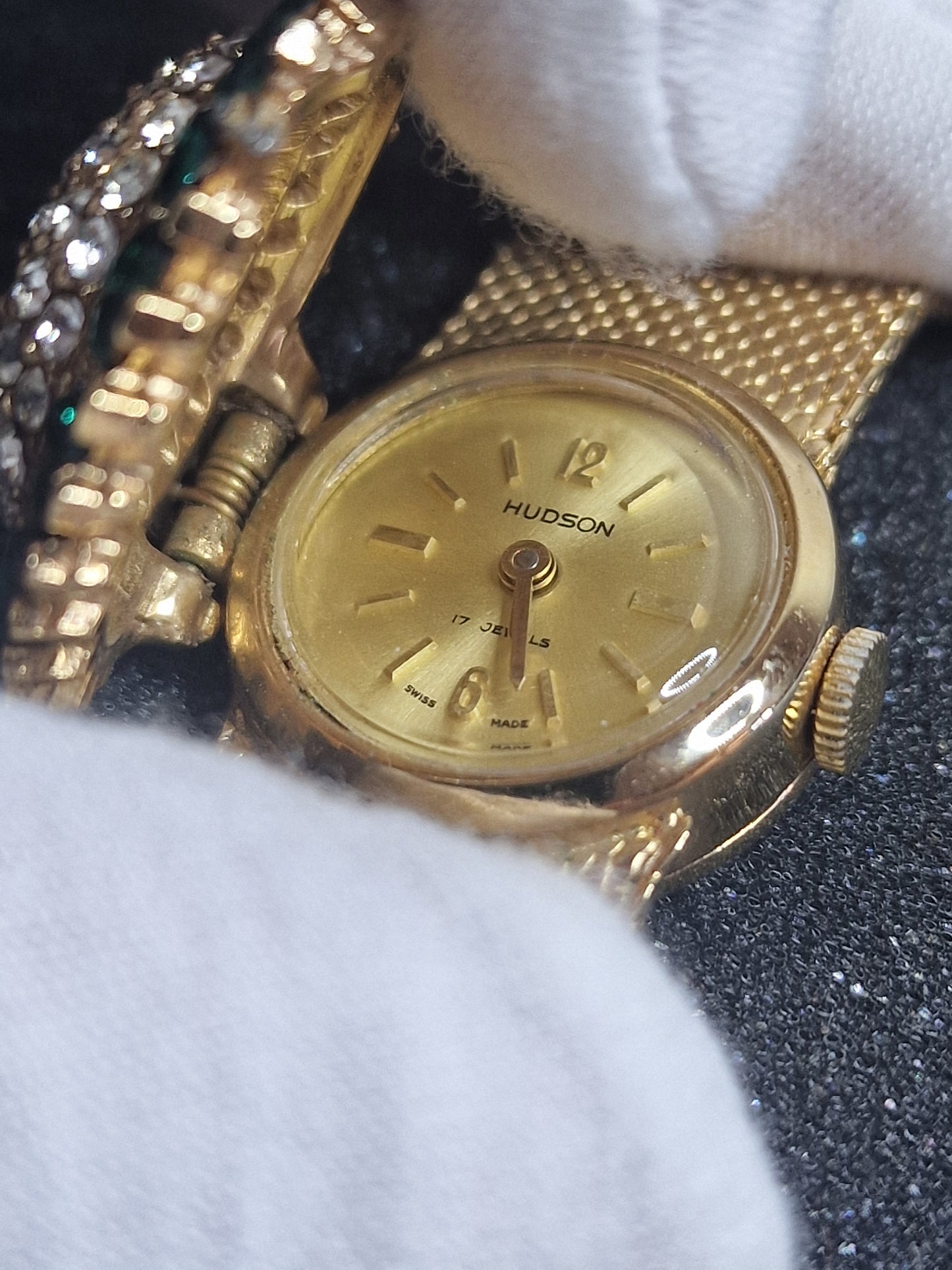 π Unworn Vintage Ladies' Jewelry Watch "HUDSON" β Swiss Made, Hand-Wound, Late 1960s