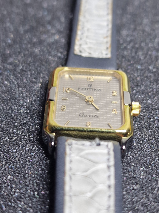 ⌚ Unworn Vintage Quartz Watch "FESTINA" – Swiss Made, 70s/80s, Gold-Tone, Old Stock