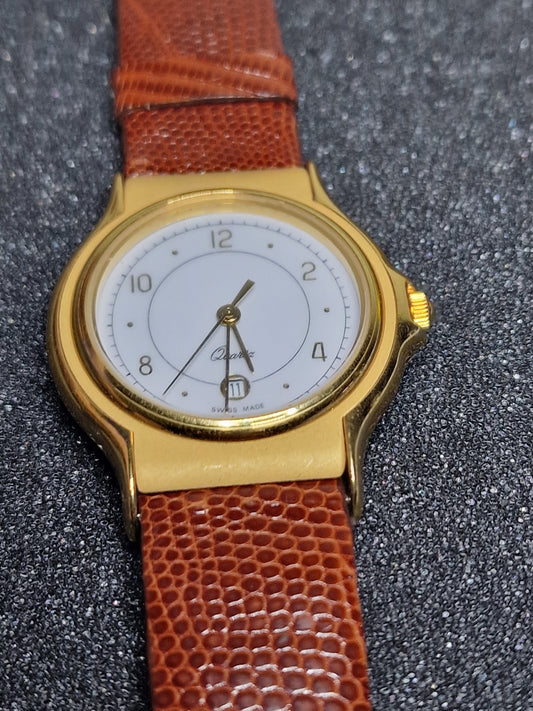 ⌚ Unworn Vintage Quartz Watch Swiss Made, ETA Movement, 70s/80s, Gold-Tone