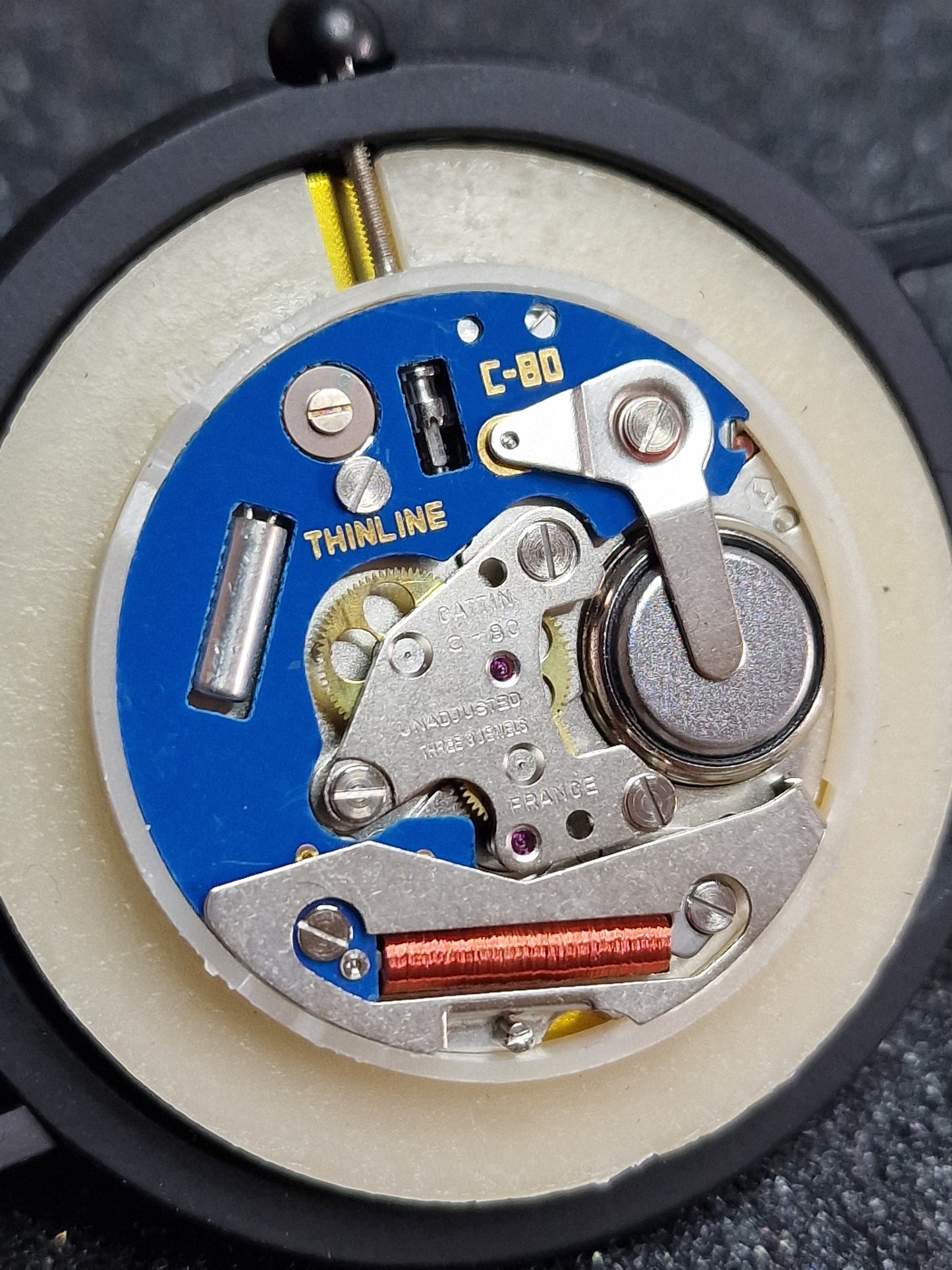 ⌚ Unworn Vintage Quartz Watch Swiss Made, Cattin Movement, 42mm, Silver, 80s/90s, Old Basel Stock