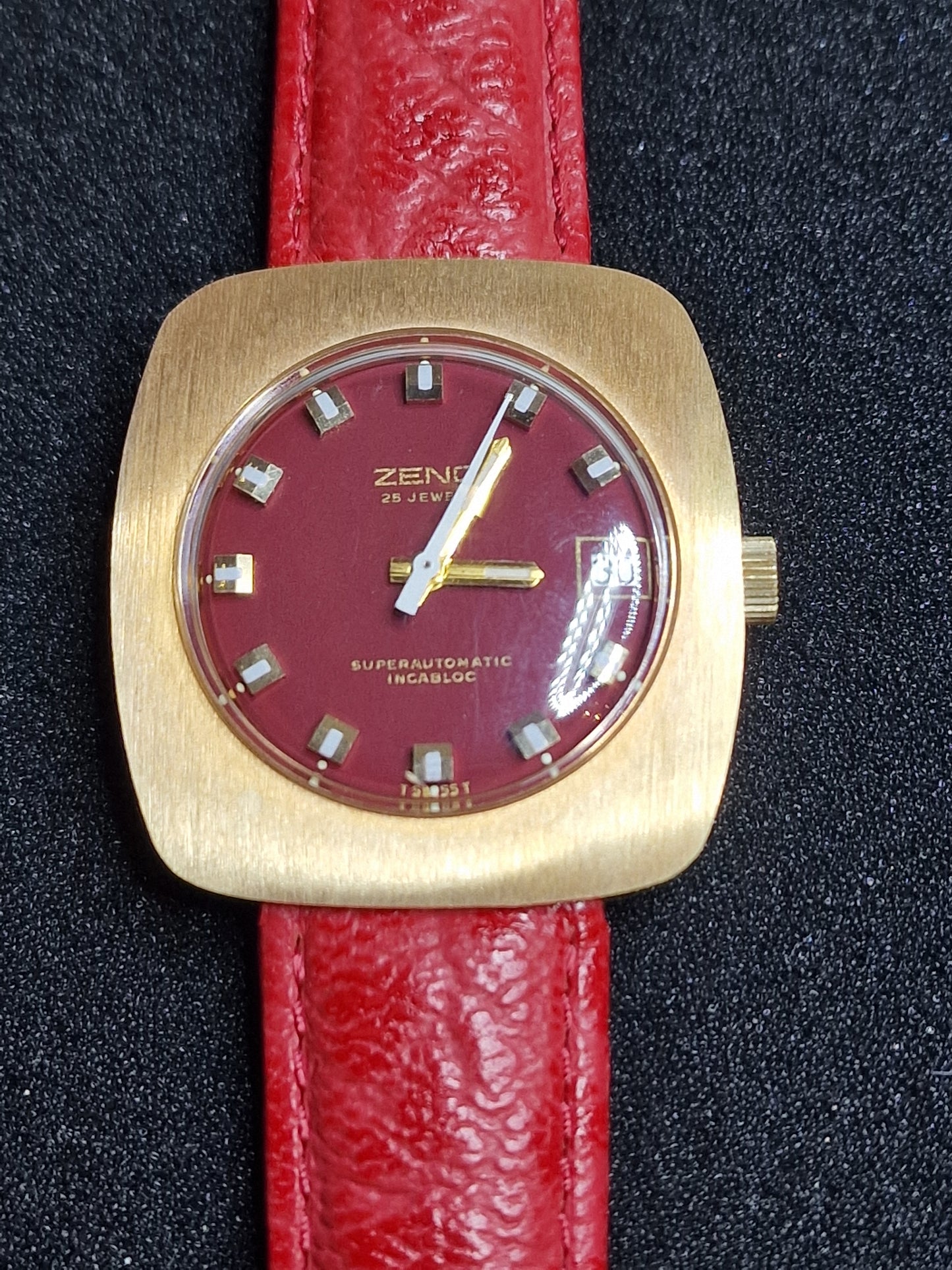 ⌚ Unworn Vintage ZENO Automatic Watch – Swiss Made, 1960s, Gold-Tone Case, Rare Find