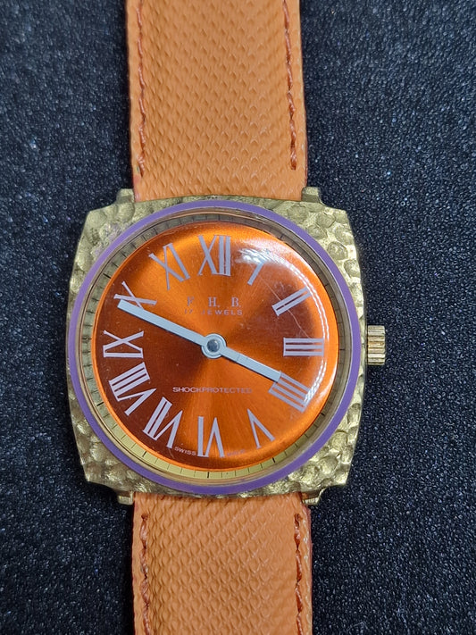 💎 Unworn Vintage Ladies' Watch "F.H.B." – Swiss Made, Hand-Wound, 70s/80s, Ultra Slim