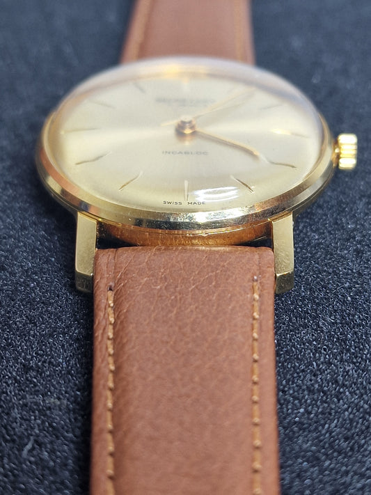 ⌚ Unworn Vintage Watch "SECRETARY" – Swiss Made | Hand-Wound | 50s/60s | Gold-Tone | NOS