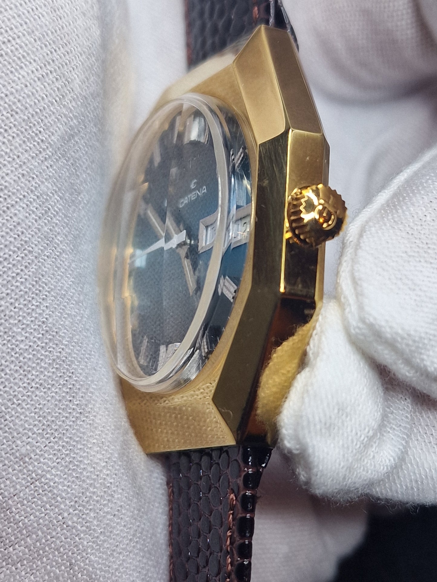 β Unworn Vintage CATENA Watch β Swiss Made | Hand-Wound | Faceted Crystal | 70s/80s | NOS