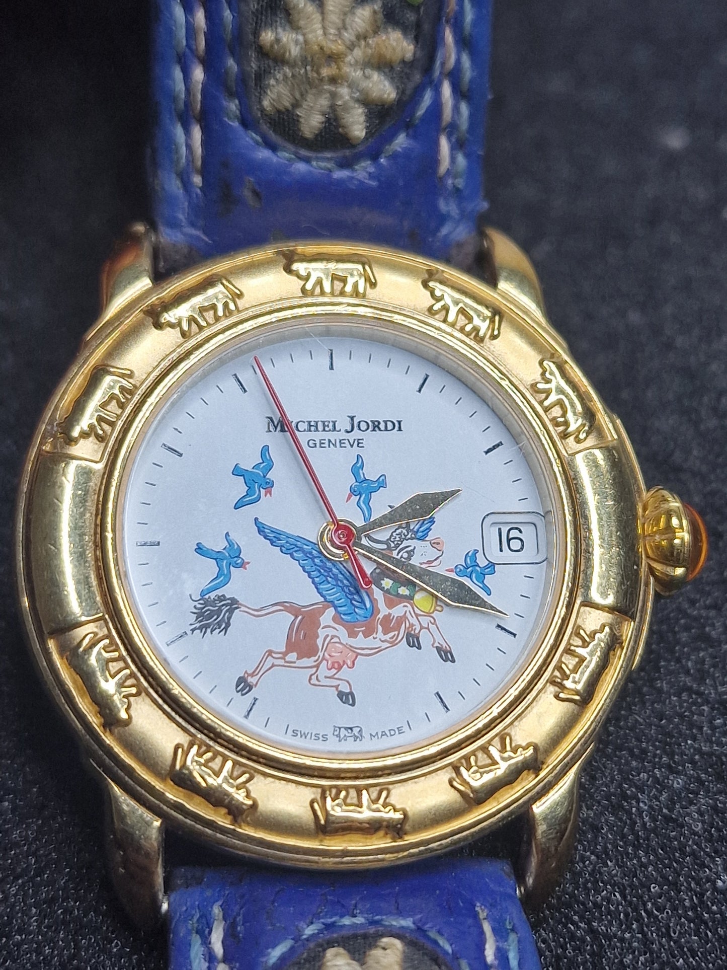 ⌚ Vintage Michael Jordi Watch – Quartz | Gold Plated | 33mm | Swiss Design