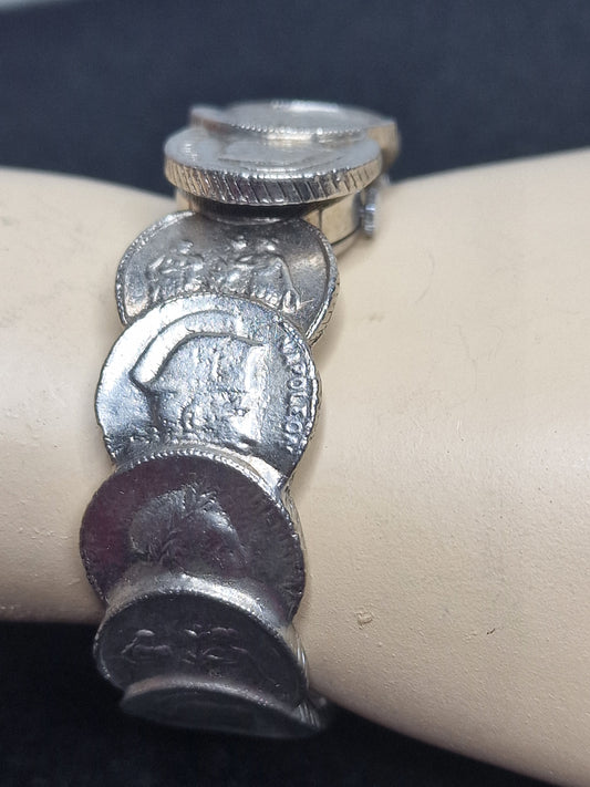 💎 Vintage Ladies’ Jewelry Watch – SAMBA | Hand-Wound | Late 1960s | Napoleon Coin Design | Swiss Made