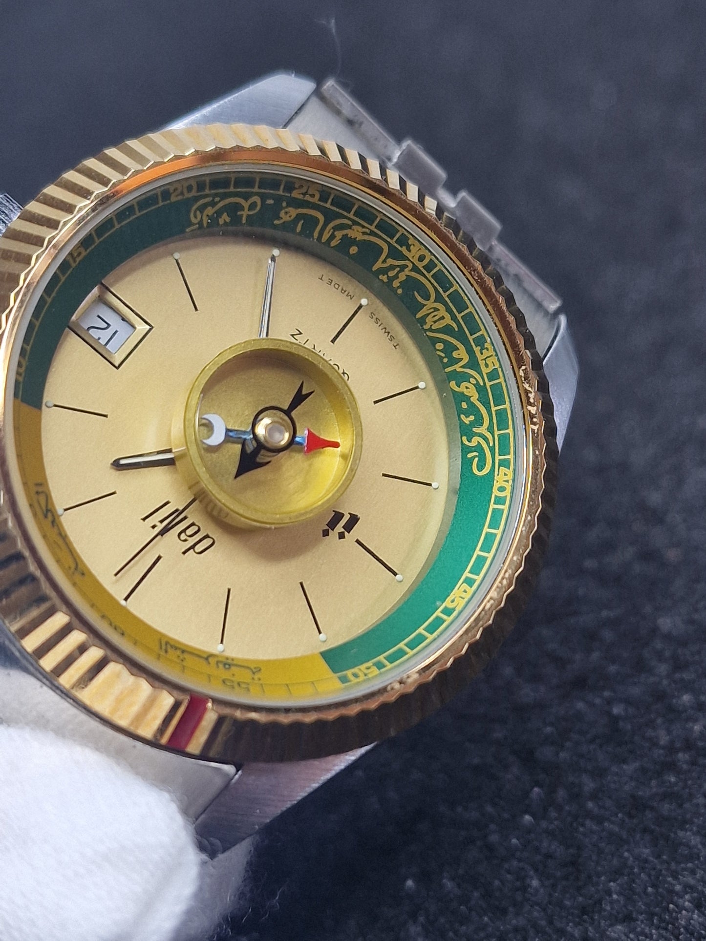 π§ Unworn Vintage Compass Watch β DALIL STAR Quartz "Monte Carlo" | Zeno-Basel | 1970s | Swiss Made
