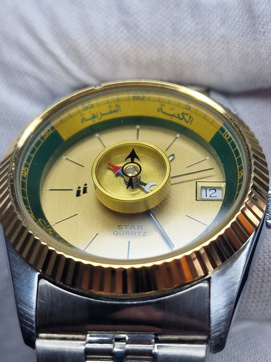 🧭 Unworn Vintage Compass Watch – DALIL STAR Quartz "Monte Carlo" | Zeno-Basel | 1970s | Swiss Made