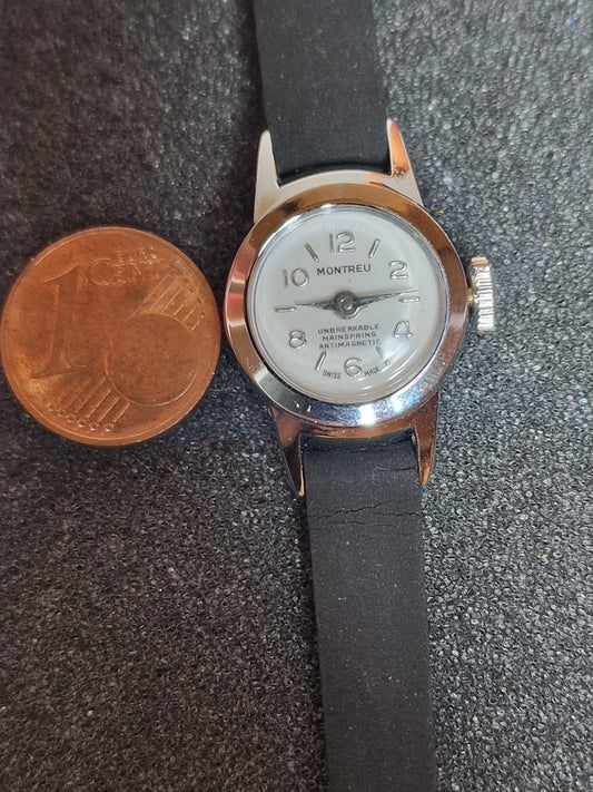💎 Tiny Vintage Ladies' Watch "MONTREU" – 1950s/60s, Hand-Wound, Swiss Made, Unworn