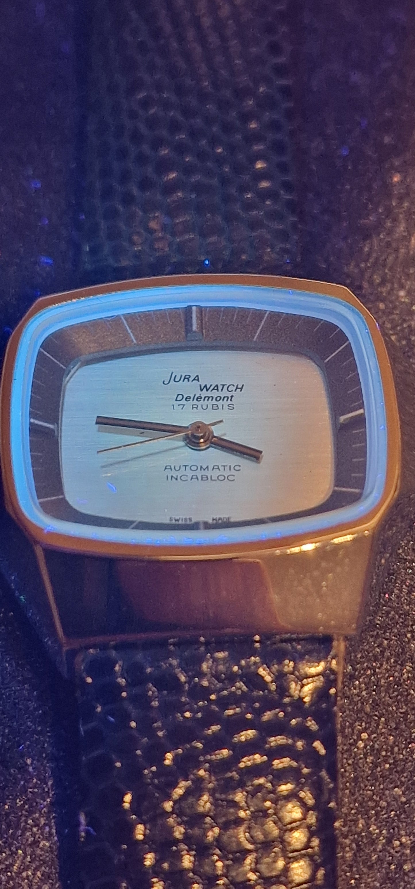 🕰️ JURA Watch Delémont – Swiss Made Automatic with Incabloc, 30x31mm, Steel Case