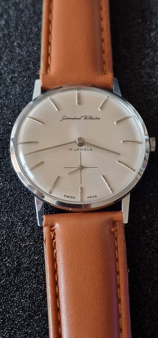 ⌚ Vintage Hand-Wound Watch "Germinal Voltaire" – Swiss Made, 34mm, Excellent Condition