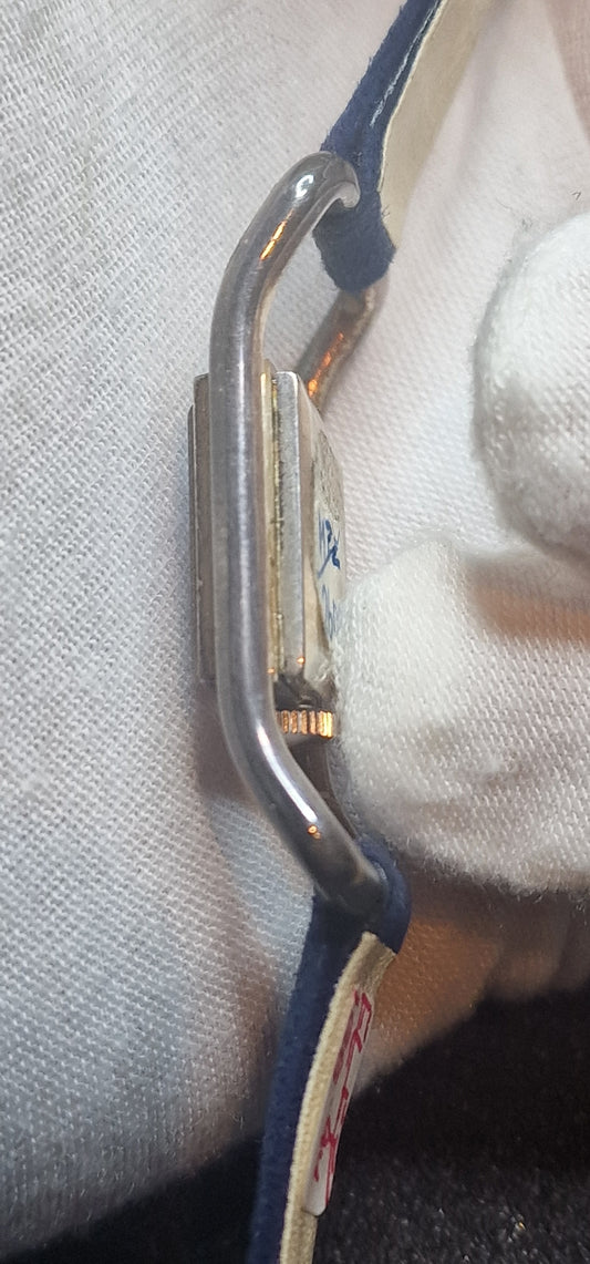 🕰️ Unworn Vintage Watch "Heno" – 0.800 Sterling Silver Case & Bracelet, Hand-Wound, 24mm