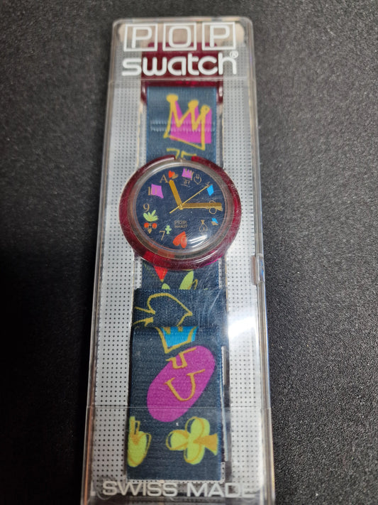 🎨 Pop Swatch PWK165 "Alice" (1992) – Rare Collector’s Watch ✨