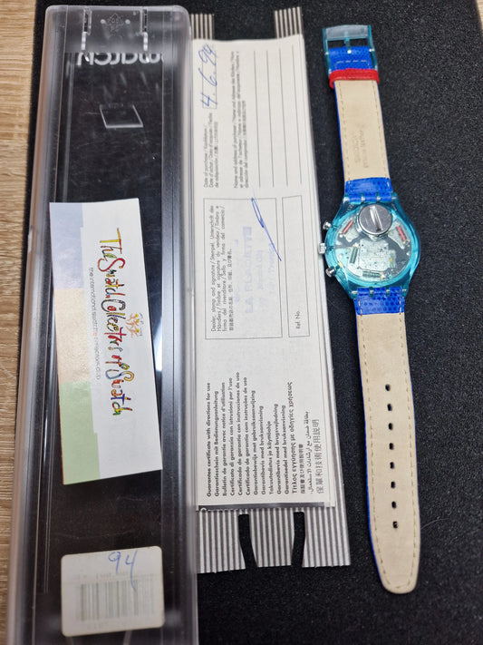 ⏱️ Swatch Chrono SCN112 "Echodeco" (1994) – Rare Blue Edition