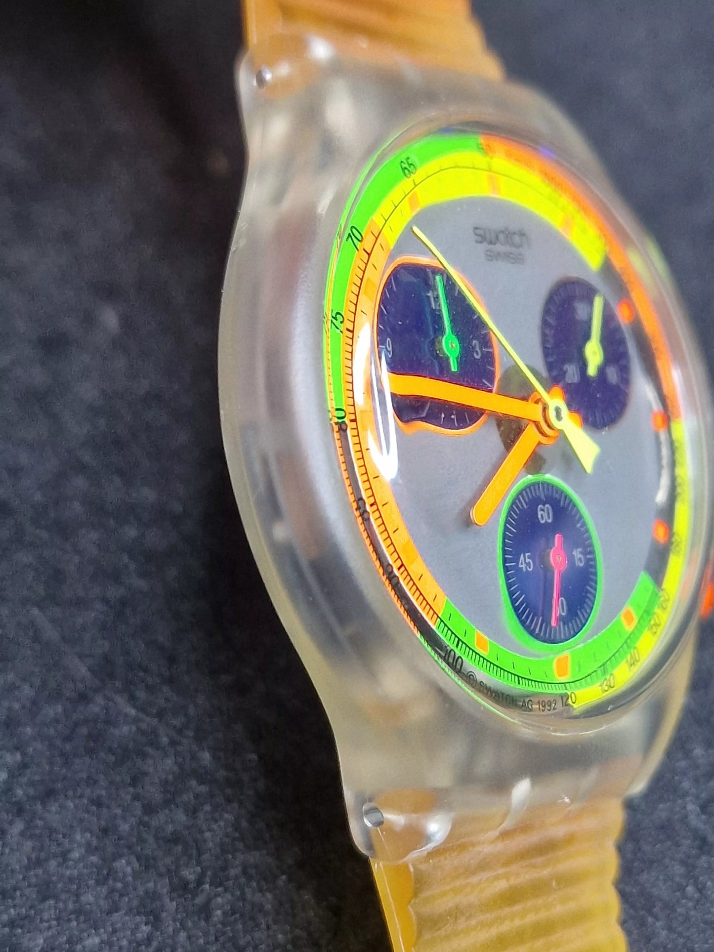 Swatch Chrono SCK104 "Jelly Stag" (1992) – Rare Neon Chronograph