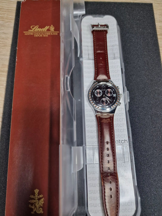 🍫Swatch Irony Chrono YCS526C "Dreambrown" – Lindt Chocolate & Sprüngli AG (2015) 🍫