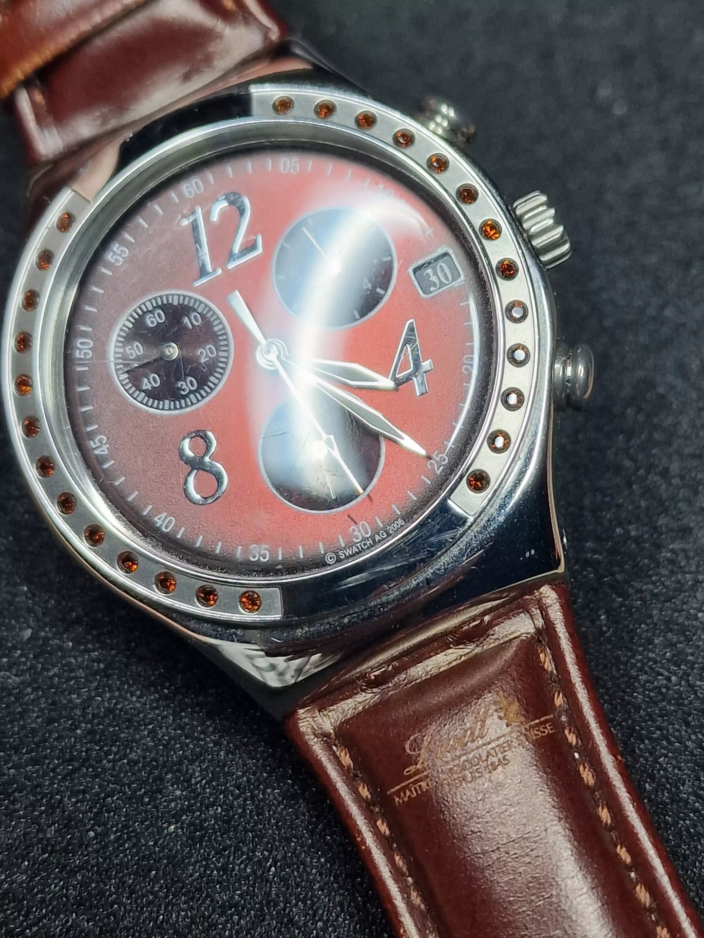 🍫Swatch Irony Chrono YCS526C "Dreambrown" – Lindt Chocolate & Sprüngli AG (2015) 🍫