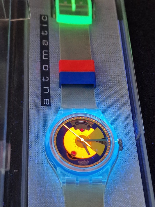 🎨 Swatch Automatic SAK109 "Happy Wheels" (1992) – Rare Collectible