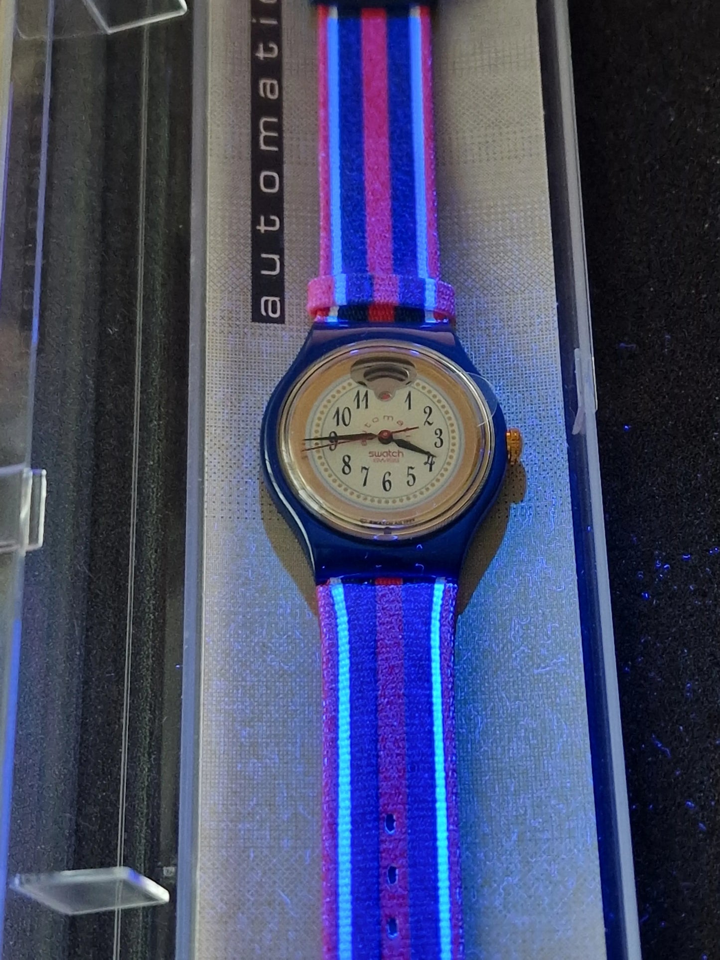 Swatch Automatic SAN105 "Time & Stripes" โ 1994 ๐บ๐ธโฑ๏ธ