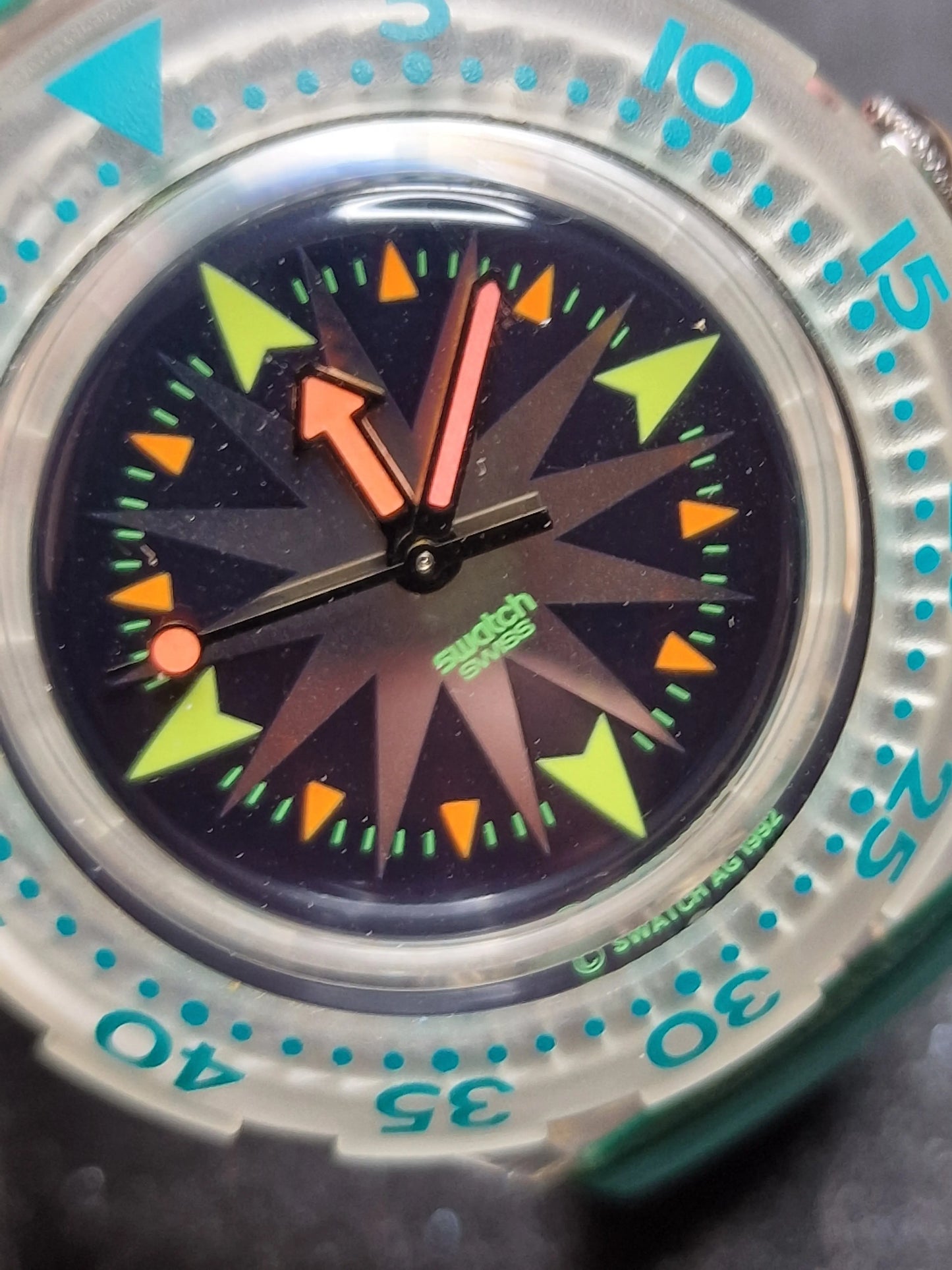 Swatch Scuba 200 SDK108 "Mint Drops" (1993) ππ