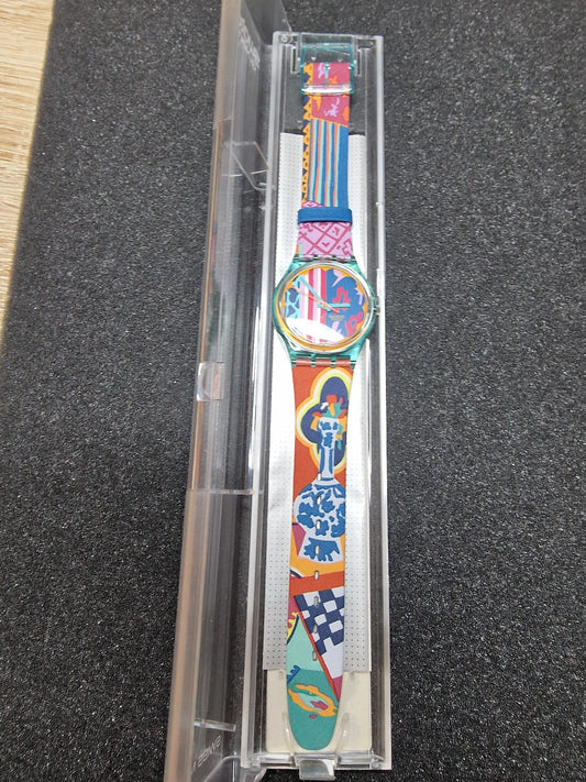 🌺 Swatch GL103 “Mogador” (1991) – Colorful Cultural Masterpiece
