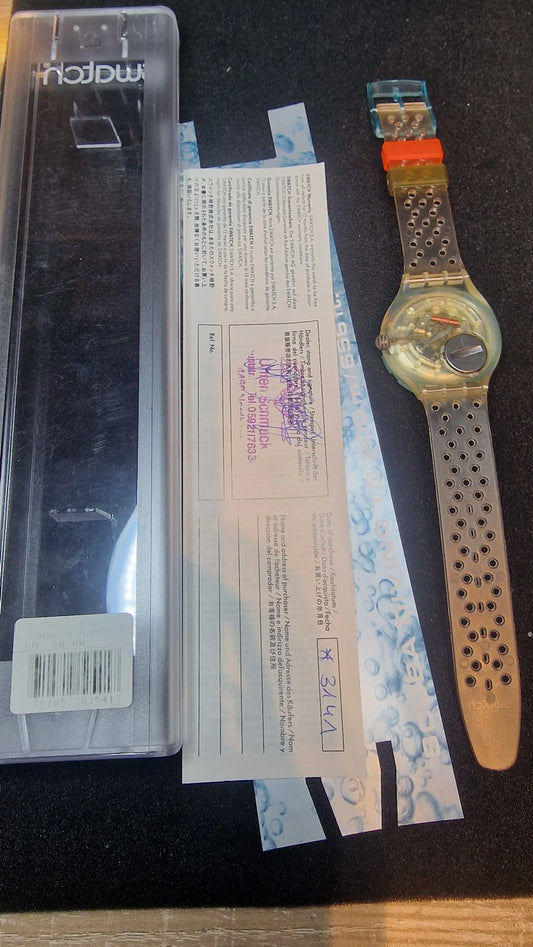 Swatch Scuba SDK104 “Jelly Bubbles” 1992 – Full Set – Vintage Diver 200m 🌊🫧