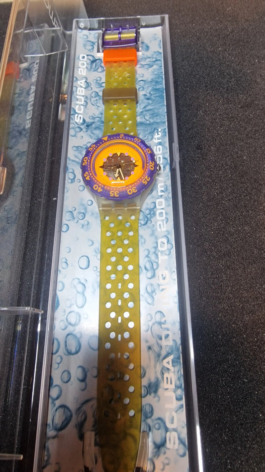 🔸 Swatch Scuba SDK103 Hypocampus (1990) – Iconic Scuba 200 Dive Watch