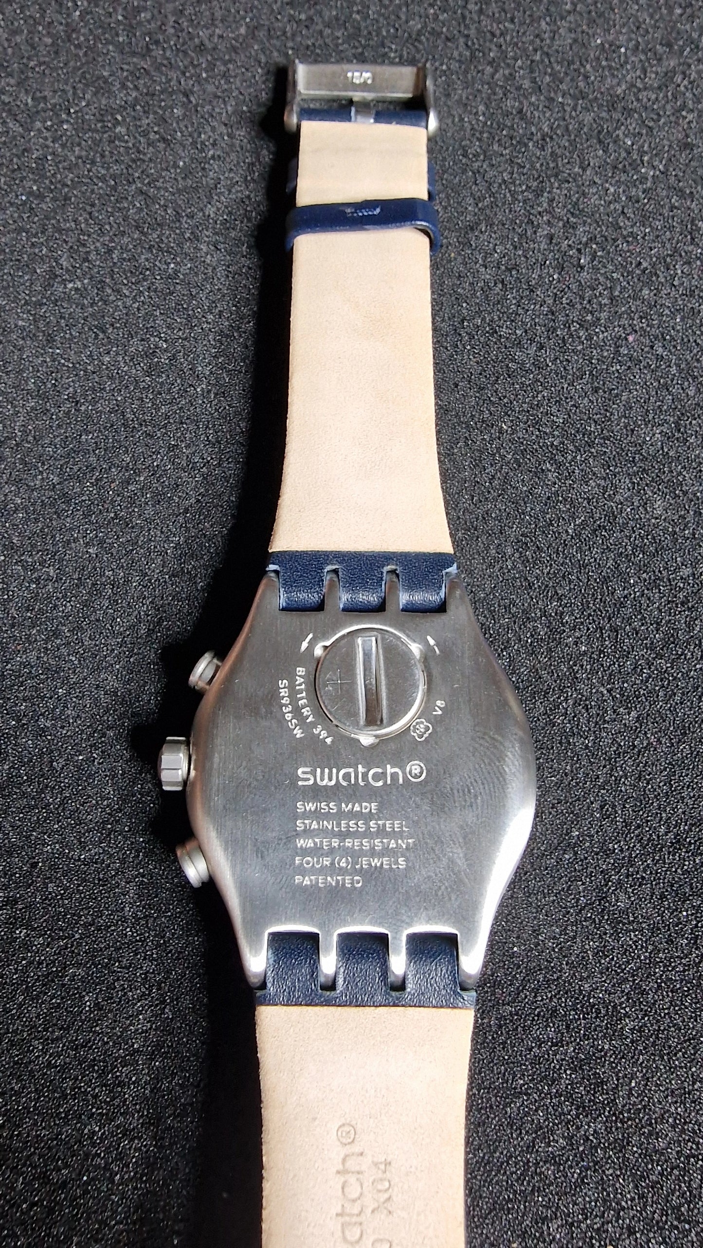 ⌚ Swatch Irony Chrono YVS460 “Dakmeblue” (2018) – Blue Strap 🔵✨