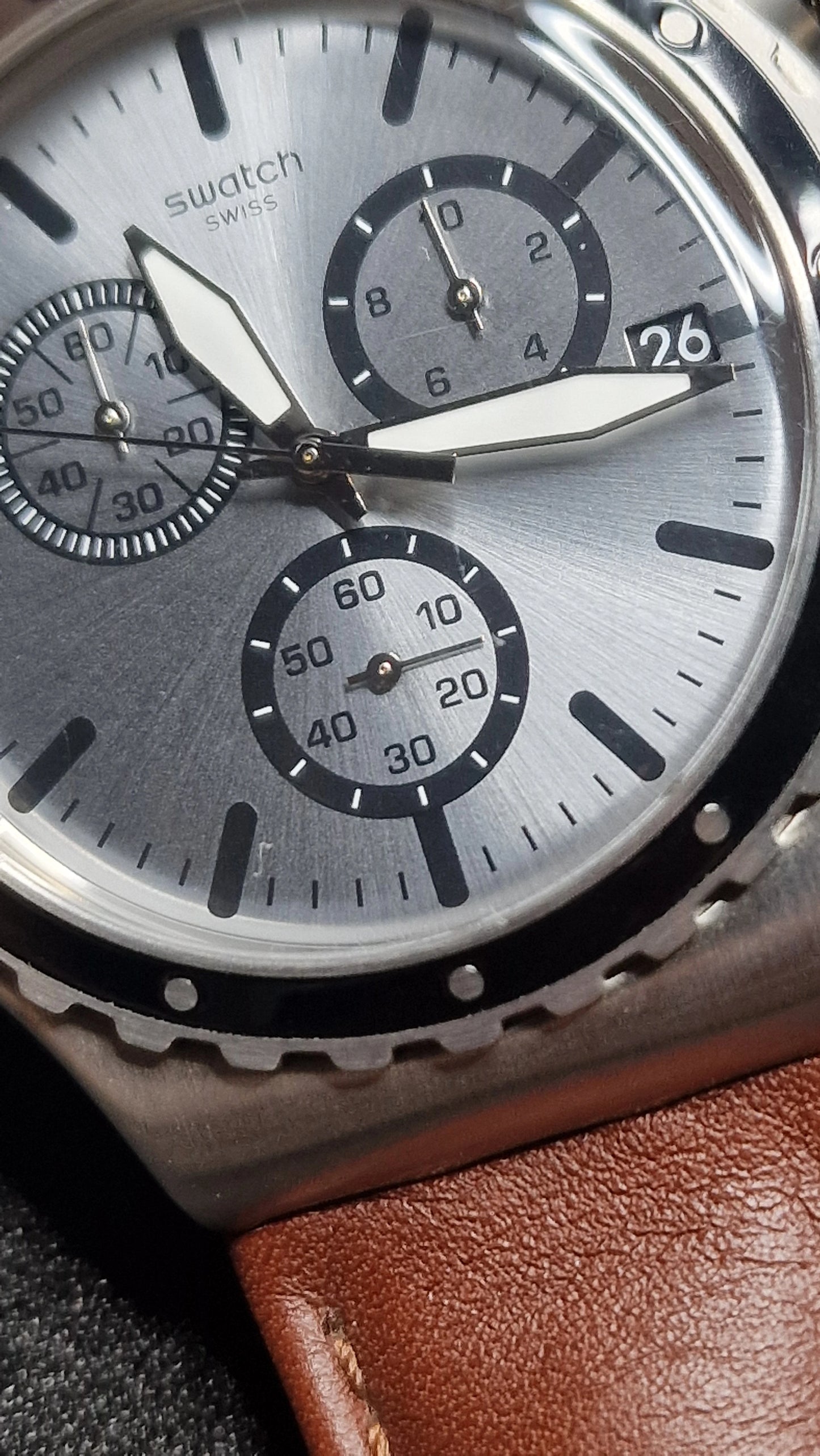 Swatch Irony Chrono YVS437 “Grandino” ⏱️🇨🇭 (Stainless Steel + Date) AG2016