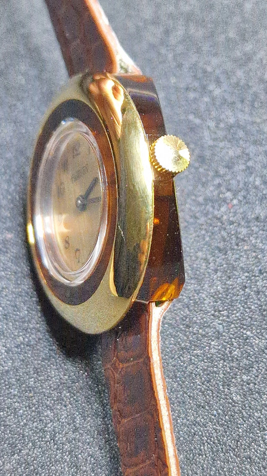 TERIAN – Swiss Made – NOS – ILONA LTD Acrylic Case – 1970s/80s – Mechanical (Copy)