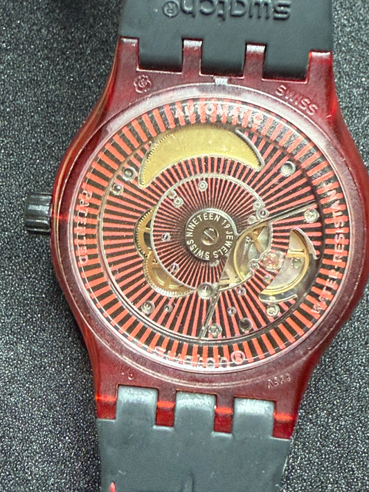 🔴 Swatch Sistem51 Automatic SUTR400 “Red” 42mm (Date) ⌚️✨