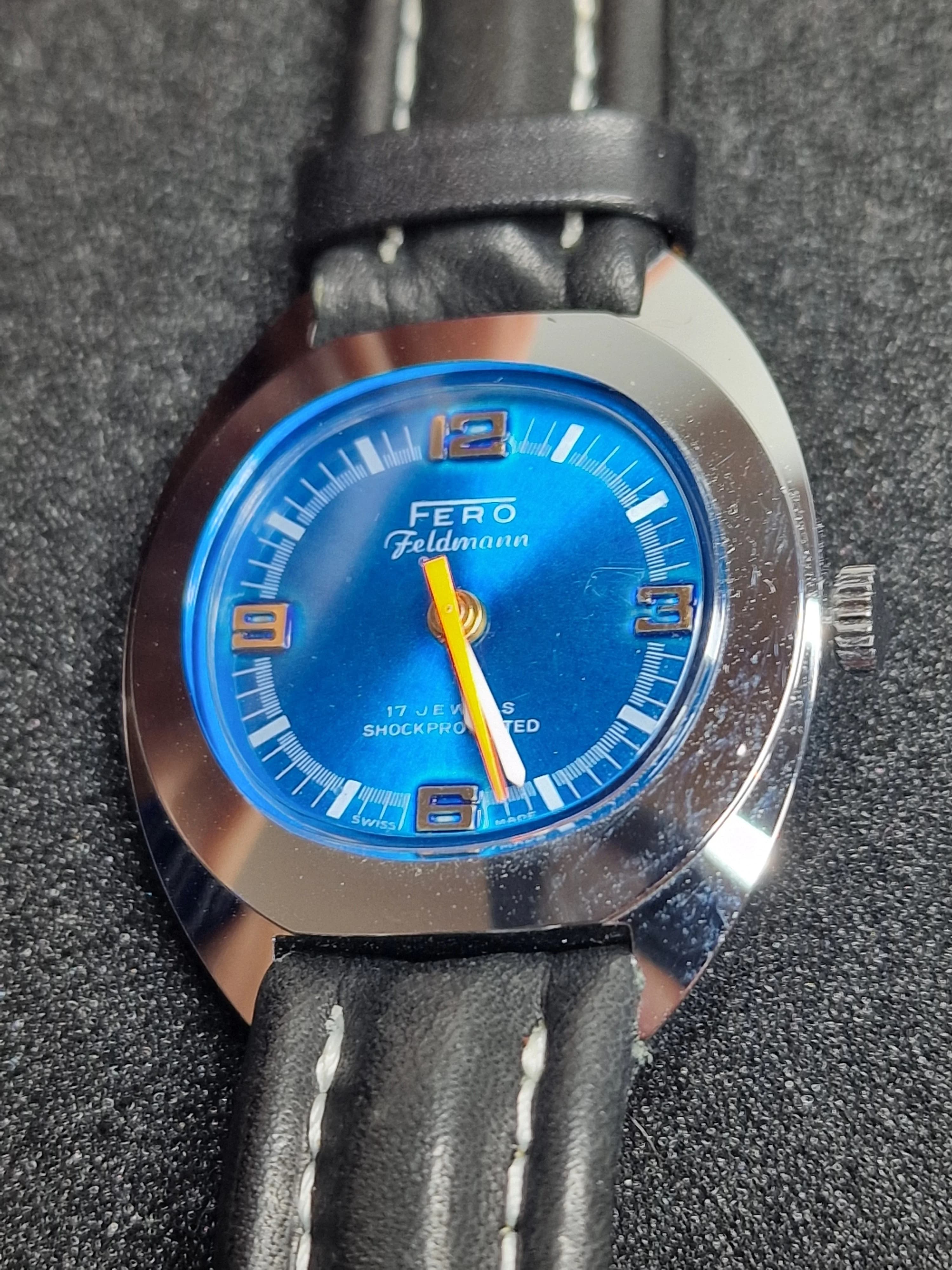 Old Vintage FERO Feldmann Watch – Swiss Made – Hand-Wound – 70s – Unworn Old Stock