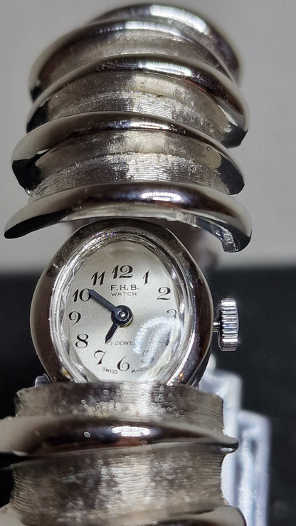 💎 Unworn Vintage Women’s Clasp Watch "F.H.B." – Swiss Made, Hand-Wound, Late 1970s