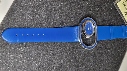 💎 Unworn Vintage Women’s Watch – Hand-Wound, Late 1960s, Swiss Made, Blue Strap