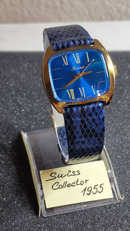🕰️ Unworn Vintage Watch "TIAnO" – Swiss Made for Japan, 80s/90s, Hand-Wound, Super Flat