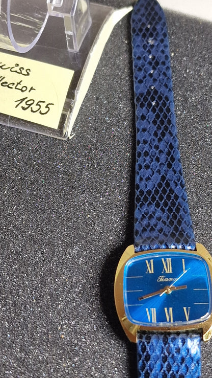 🕰️ Unworn Vintage Watch "TIAnO" – Swiss Made for Japan, 80s/90s, Hand-Wound, Super Flat