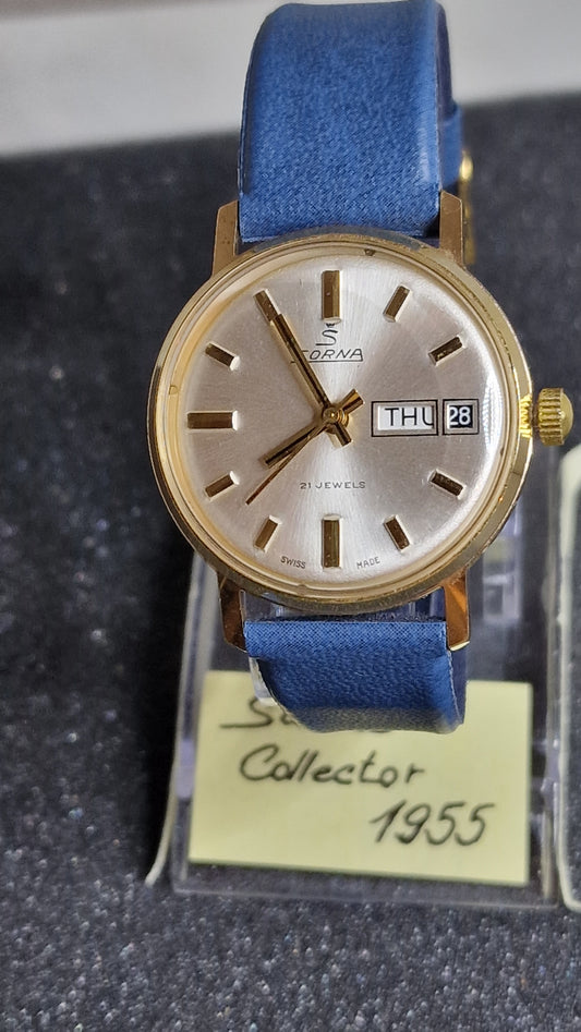 ⭐ Rare Vintage Watch "SORNA" – Swiss Made, Hand-Wound, 1950s/60s, Unworn Old Stock