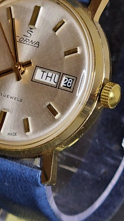 ⭐ Rare Vintage Watch "SORNA" – Swiss Made, Hand-Wound, 1950s/60s, Unworn Old Stock