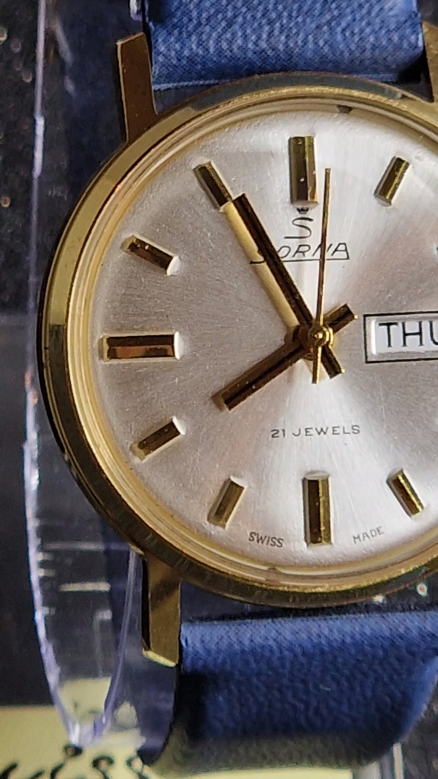 ⭐ Rare Vintage Watch "SORNA" – Swiss Made, Hand-Wound, 1950s/60s, Unworn Old Stock