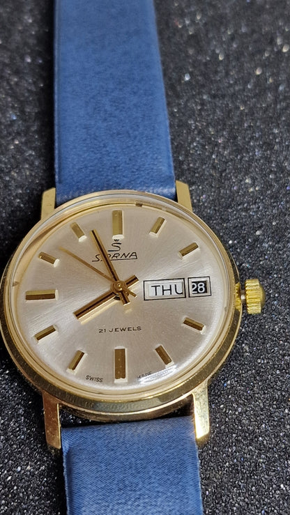 ⭐ Rare Vintage Watch "SORNA" – Swiss Made, Hand-Wound, 1950s/60s, Unworn Old Stock