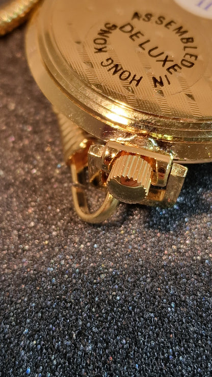 ⏱️ Unworn Vintage Pocket Watch "ABON 21C" – Swiss Movement, Hand-Wound, 42mm, NOS + Chain