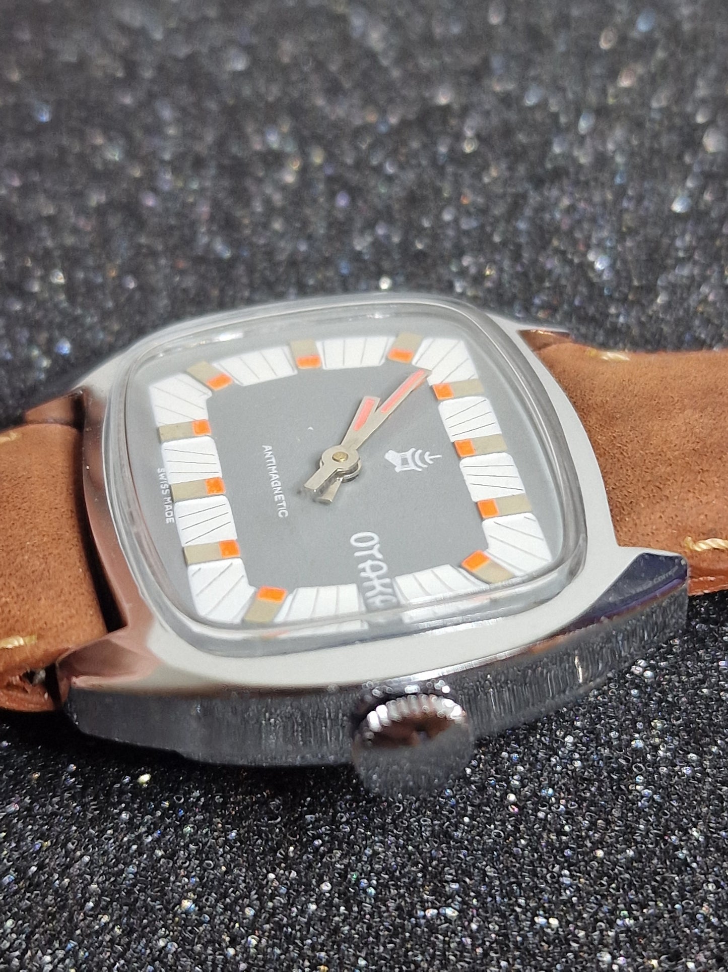 🕰️ Unworn Vintage Watch "OTAKA" – Swiss Made for Japan, Hand-Wound, 1970s, Super Flat Design
