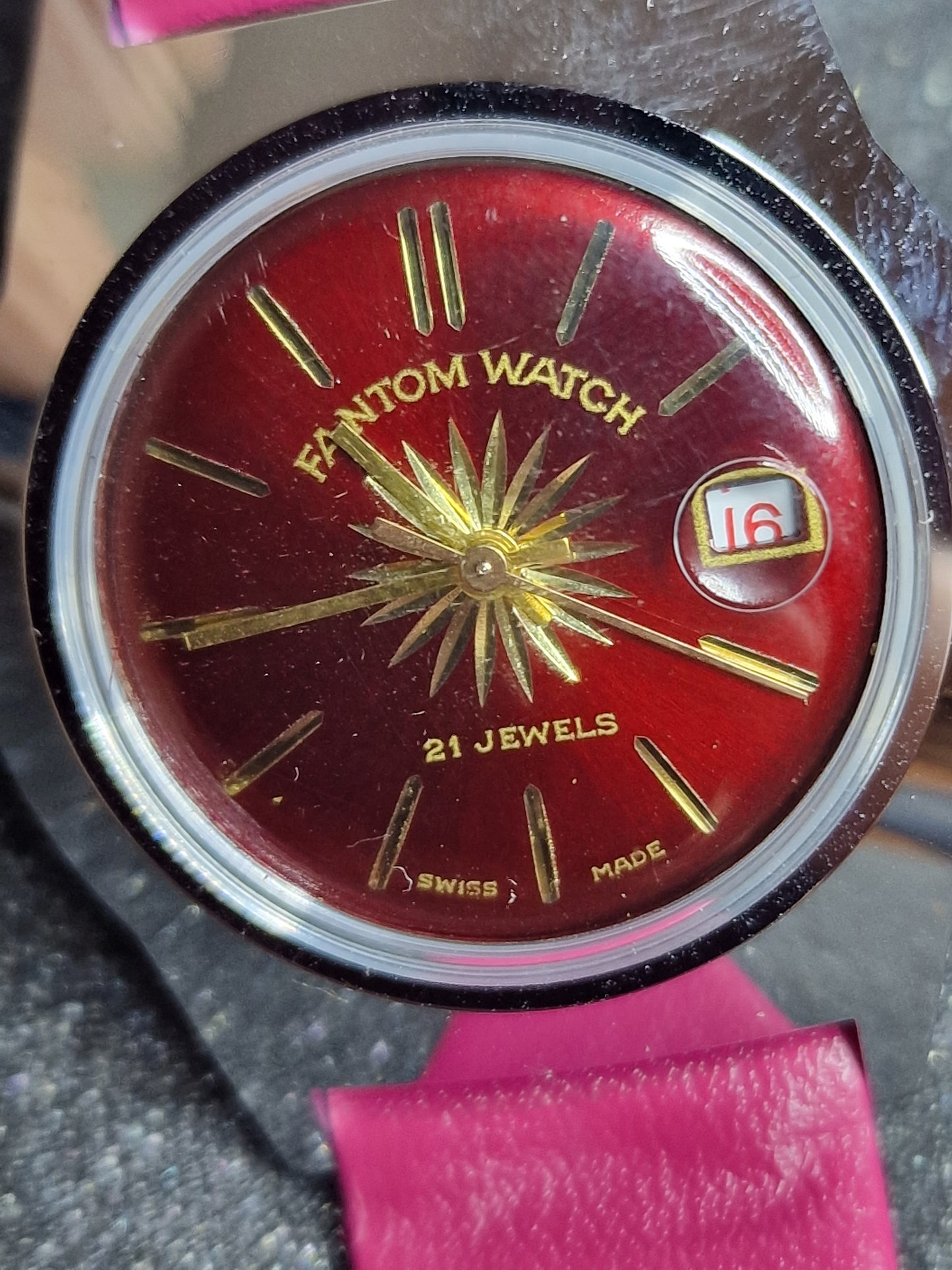 🕰️ Unworn Vintage Watch "FANTOM" – Swiss Made, Hand-Wound, 1960s or Older, Old Stock