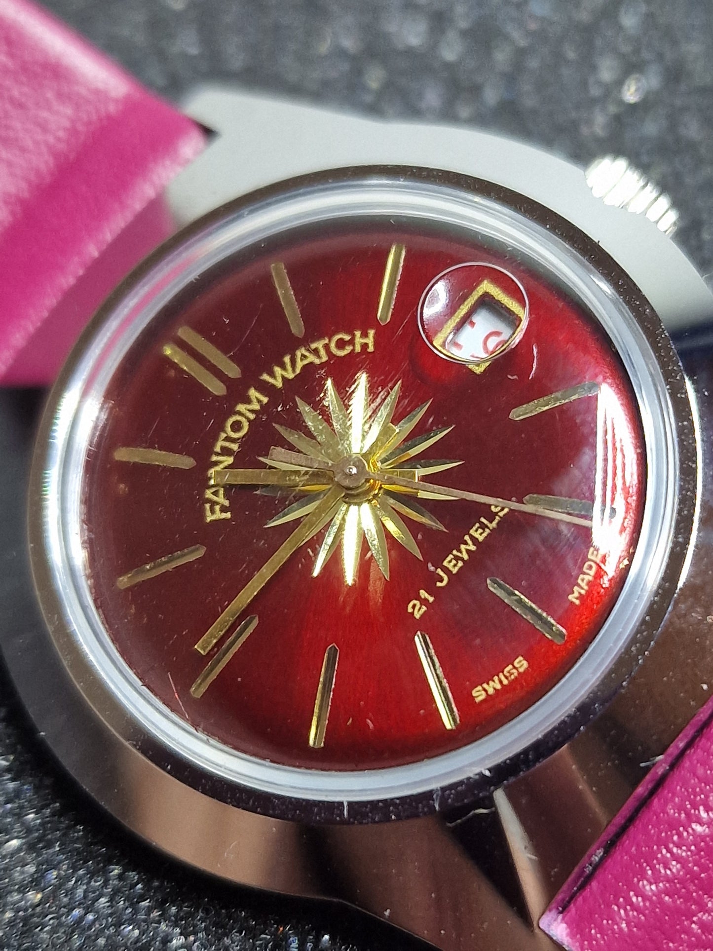 🕰️ Unworn Vintage Watch "FANTOM" – Swiss Made, Hand-Wound, 1960s or Older, Old Stock