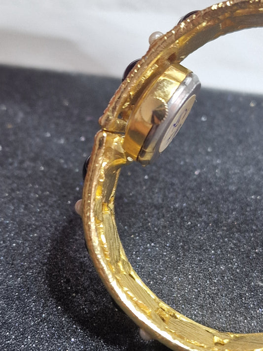 💎 Unworn Vintage Ladies' Clasp Watch "HUDSON De Luxe" – Swiss Made, Hand-Wound, 1970s